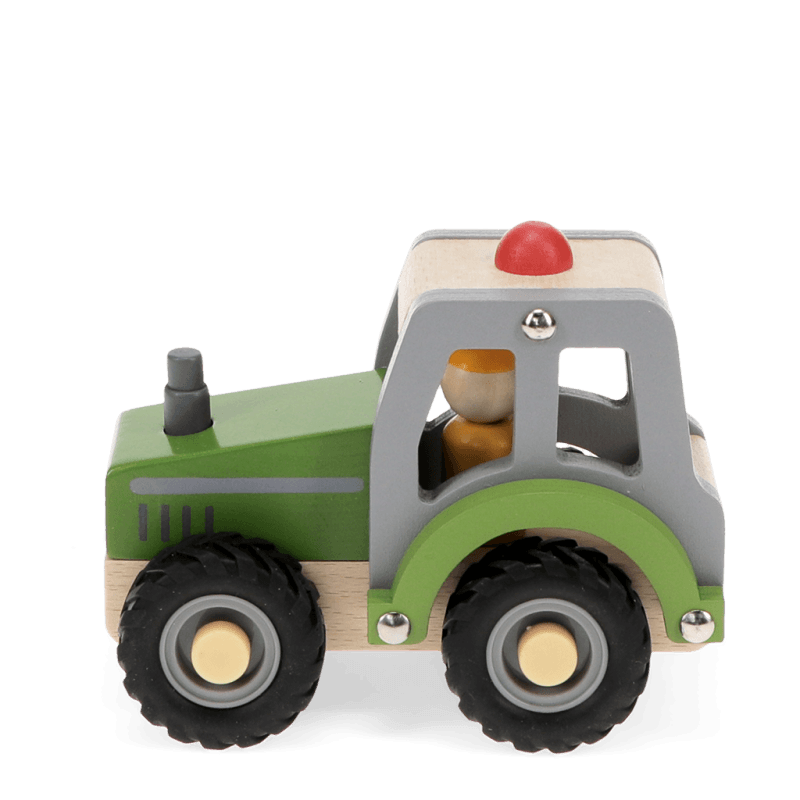 Wooden push along vehicle toy - Tractor (green)