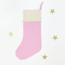 Load image into Gallery viewer, Starry Christmas Stocking Pink