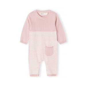 Pink Stripe Knitted Romper