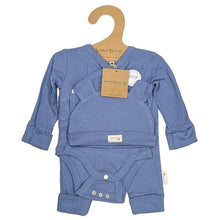Load image into Gallery viewer, Blue Baby Organic Outfit Set