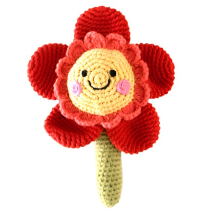 Crochet Toy Handmade Fairtrade Friendly Flower with Stem