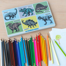 Load image into Gallery viewer, Prehistoric Land 36 Colouring Pencils In A Tin