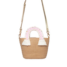 Load image into Gallery viewer, Picnic Rainbow Handle Basket Bag