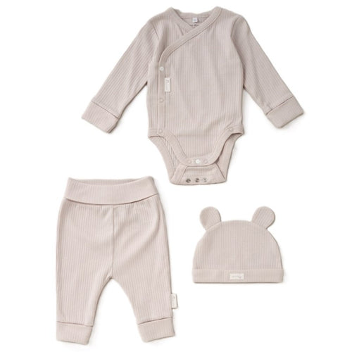 Beige Baby Organic Outfit Set