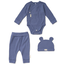 Load image into Gallery viewer, Blue Baby Organic Outfit Set
