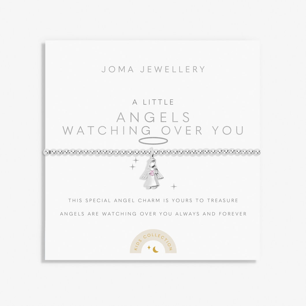 Kids' A Little 'Angels Watching Over You' Bracelet In Silver Plating