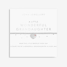 Load image into Gallery viewer, Children&#39;s A Little &#39;Wonderful Granddaughter&#39; Bracelet