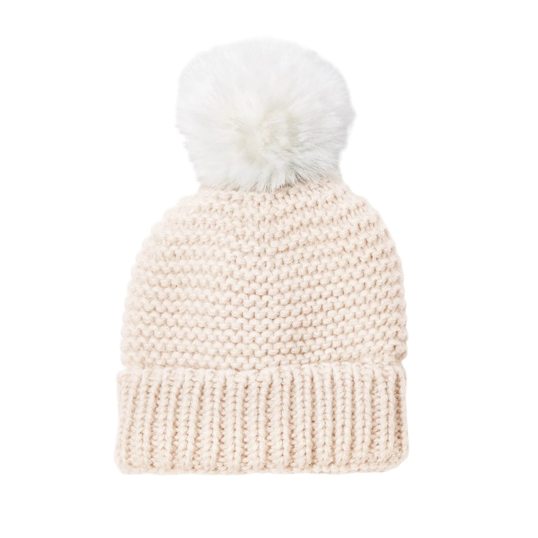 Eggshell Knitted Baby Hat