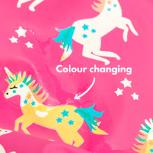 Load image into Gallery viewer, FLYING UNICORN COLOUR CHANGING RAINCOAT