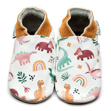 Load image into Gallery viewer, Dinosaur Rainbow Handmade Leather Shoes