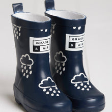 Load image into Gallery viewer, Navy Colour Revealing Cloud Wellies