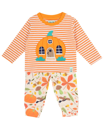 PUMPKIN FLIP APPLIQUE T AND LEGGING SET