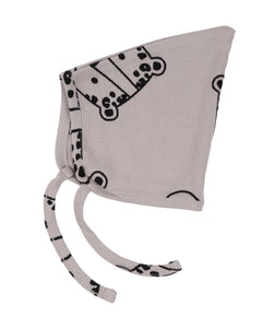 SNOW LEOPARD BONNET