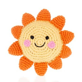 Soft Toy Handmade Friendly Sun Rattle
