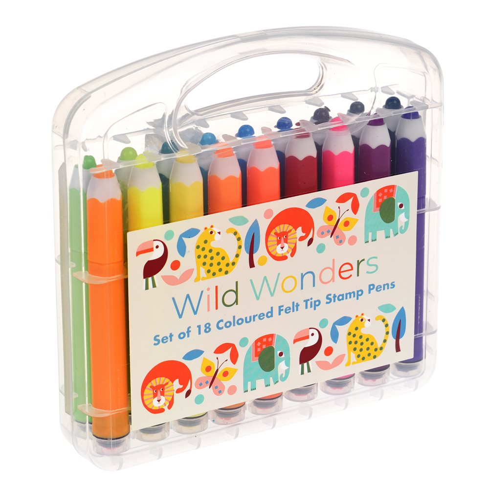 Wild Wonder Stamp and Felt Tip Pens