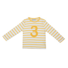 Load image into Gallery viewer, Buttercup &amp; White Birthday Top (Available in ages 1-5)