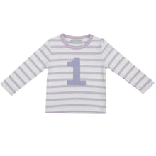 Load image into Gallery viewer, Parma Violet &amp; White Number Top (Available in ages 1-5)