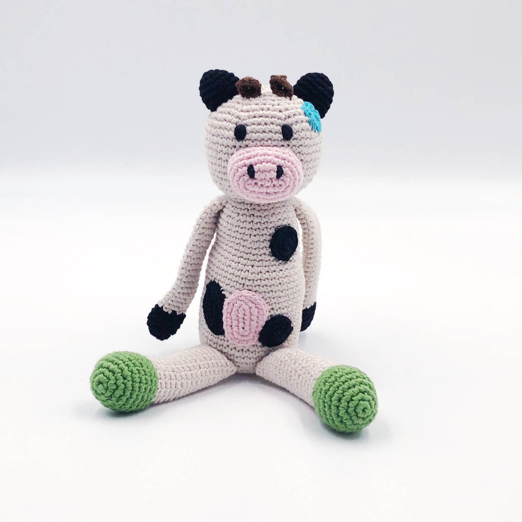 Soft Toy Handmade Cow rattle